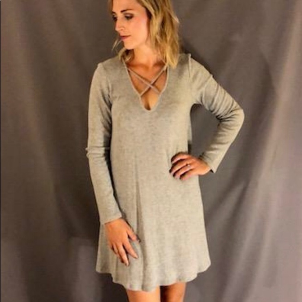 Francesca’s Cross top sweater dress!
